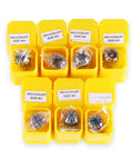 ER11 7 Piece Spring Collet Set for CNC Milling Lathe Engraving Tools 1.0mm to 7.0mm in yellow holders