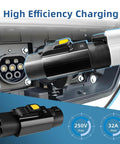 Top Shelf J1772 To GBT EV Adapter Slays The Compatibility Grind And Keeps Your Dope Electric Ride Locked In For Smooth 32A Ac Type 1 Female To Gbt Male Connector Quick Plug Up No Stress Straight Heat Tech with connector detail.