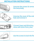 Installation instructions for Full Cutoff LED Wall Pack 45W 5625LM Dimmable UL Listed Outdoor Flood Light 120 to 277V IP65