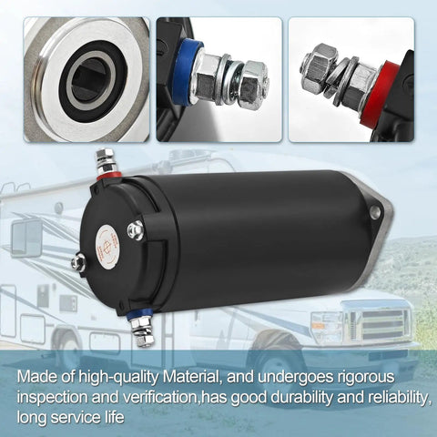Replacement Hydraulic Pump Motor For Unidirectional RV Leveling Power Units Heavy Duty Build 7.5 Inch with close-up fittings