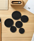 12 Piece Rubber Grommet Kit Black Round Cable Hole Covers for Cabinets Desks Walls and More Flexible Wire Grommets Cord Protectors for Home Office Workshop and DIY Projects, black rubber desk grommets