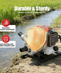 High Flow Gas Water Pump For Garden And Farm 1.6HP 4 Stroke Trash Pump 66 GPM 92 Ft Lift 23 Ft Suction 8 Hour Runtime in field