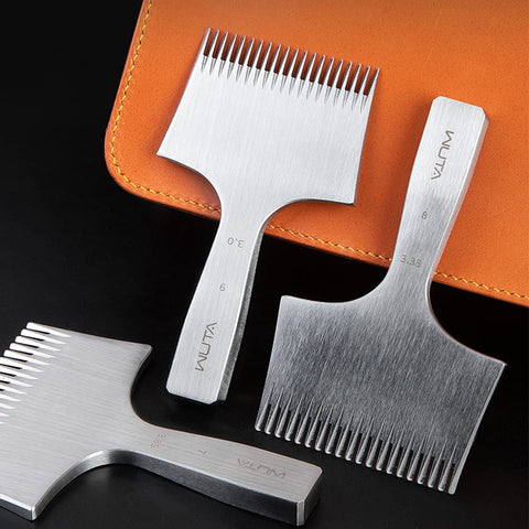French Style 20 Tooth Pricking Iron Leather Chisel All Polished Punching Tool Kit Obverse 3.0 Mm for leatherwork with DC53 steel.