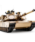 1 By 16 Scale M1A2 Abrams RC Tank With Realistic Sound And Lights, 2.4GHz Remote Control shown from front angle