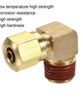 MECCANIXITY brass elbow compression tube fitting, 1/4-NPT x 1/4 in tube OD, 90-degree adapter