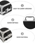 Close-up of Lockable Aluminum Alloy Toolbox With Ergonomic Handle showing durable latches and comfort grip for easy transport.