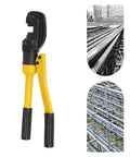 Heavy Duty Portable Hydraulic Rebar Cutter And Crimping Tool With Non Slip Grip Handle, ergonomic design, ideal for construction sites.