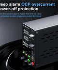 Adjustable 0 To 30V 0 To 10A DC Power Supply with Dual Display showing voltage and current levels, featuring OCP protection.