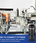 Push To Connect Fittings Reducing 5/16 Inch To 1/4 Inch Tube OD Quick Connector in industrial setting