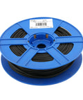 Black Window Screen Spline Roll 0.165 Inch Diameter, 250 Foot Length, on blue reel, for screen installation, hollow core, UV vinyl