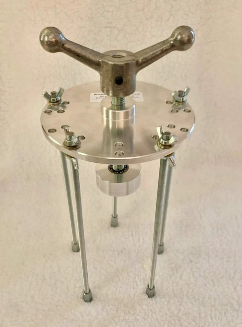 Ring Puller With Swivel Head For 3, 4 And 5 Blade Aircraft Propellers, 7 Inch Diameter, Pro Grade Aviation Tool shown upright
