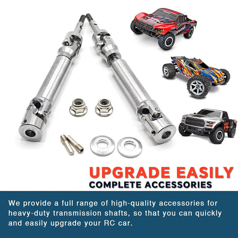 Tough As Nails Stainless Steel Rear CVD Drive Shafts For Traxxas Slash 2WD Stampede Rustler Hoss And F150 Raptor RC Rigs Built Legit Break Proof Spline Axle Upgrade 2 Pack with accessories