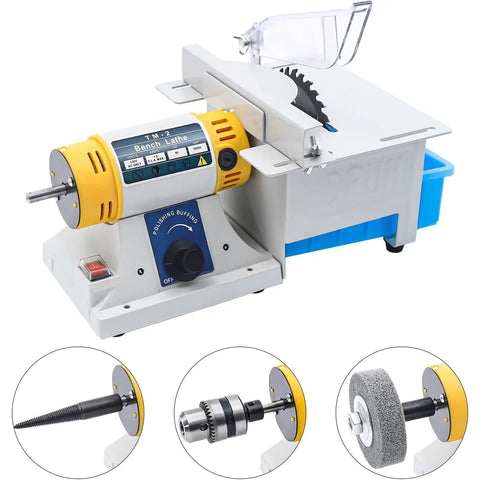 Polishing And Grinding Machine For Jewelry And Lapidary Tabletop Rock Saw Jade Cutter And Jewelry Cutting Tool with attachments