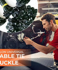Heavy Duty Self Locking Cable Tie Buckle Kit With Pin And Button, UV Resistant Zip Ties for car repairs, mechanic using zip ties