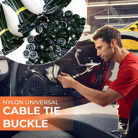 Heavy Duty Self Locking Cable Tie Buckle Kit With Pin And Button, UV Resistant Zip Ties for car repairs, mechanic using zip ties