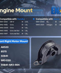 Heavy Duty Front Right Engine Motor Mount For Honda Acura El Integra Civic Crv 1994 To 2001 Shop Grade damping bracket detail.