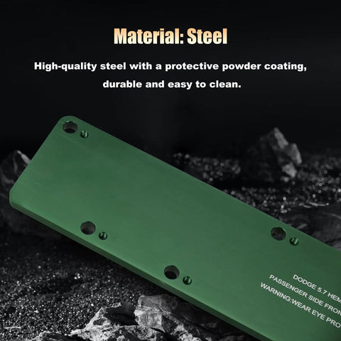 Steel base plate from Dodge 5.7L Hemi Exhaust Manifold Template Removal Tool Set for safe removal of broken exhaust bolts