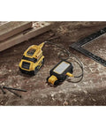 Beast Mode 1000 Lumen LED Work Light With Magnetic Handle USB C Rechargeable on a wooden workbench at a job site