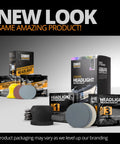 CERAKOTE Ceramic Headlight Restoration Kit with black box, step packets, and colored polishing discs