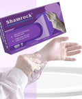 Top Grade 6 Mil Latex Work Gloves Powder Free With Fully Textured Palms For The Ironclad Knockout Grip Built Tough On Industrial Repair Beauty Jobs And Daily Garage Tasks, Small, Pack Of One Hundred, worn by a person.