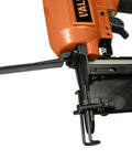 Close-up angle of 16 Gauge Pneumatic Finish Nailer For Trim And Molding Projects From Seven Eighths Inch To Two And A Half Inches