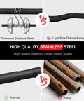 Comparison of thickened stainless steel security bar vs. deformed, antitrust vs. rusty poles.