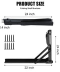 Heavy Duty Folding Shelf Brackets For Wall Mounted Shelves And Tables Space Saving Hinge Brackets with dimensions and screws