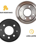 Club Car DS Golf Cart Brake Drum Hub And Brake Shoes Spring Kit Fits 1981 1994 Gas And Electric Models metal drum front view