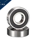 Two HiPicco RLS4-2RS deep groove ball bearings, 1/2 in bore, rubber-sealed chrome steel, 2 pcs