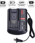 V20 Battery Fast Charger Replacement With 2 USB Ports For 20V Max Lithium Ion Batteries Compatible With CMCB202 CMCB204 CMCB206