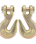 Five Sixteenth Inch Clevis Grab Hooks Heavy Duty Chain Hooks For Trucks And Trailers Forged Alloy Steel 5400 Lbs Capacity Two Pack