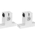 Two Pack Aluminum Linear Motion Rod Rail Clamp Guides For 8mm Shafts, Rig Ready Lightweight CNC Rails, front view
