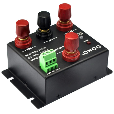 Beefy 12V 50A Forward And Reverse DC Relay Module for motors and linear actuators showing terminal connectors and casing