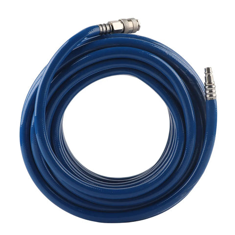 Heavy Duty Air Compressor Hose With Quick Connector For Air Tools 15 Meter Long 3 Layer Pvc high-pressure hose coiled with metal fittings