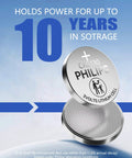 Cr2430 3V Lithium Button Cell Batteries Five Pack Featuring Child Resistant Packaging And A Rock Solid Ten Year Shelf Life For Car Keys And Home Devices Running Smooth, showing a single battery with ten-year storage power.