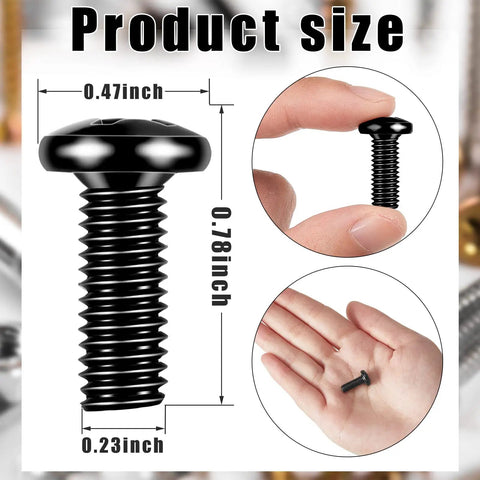 50 Piece M6 Rack Mount Screws, Cage Nuts And Washers Kit For Server Racks, Cabinets, And Enclosures screw size details