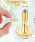 Tweruna 4pcs metal lamp switch knob, brass color with knurled edge for standard light sockets