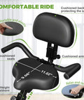 Crush Your Cardio Game On This Smooth Five In One Folding Exercise Bike Featuring Sixteen Level Magnetic Resistance And Rock Solid Three Hundred Pound Build showing cushioned seat and backrest for comfort.