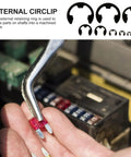 All In One External Circlip Retaining Rings Kit With 328 Pieces in use for electrical components