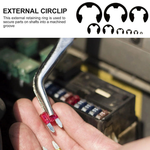 All In One External Circlip Retaining Rings Kit With 328 Pieces in use for electrical components
