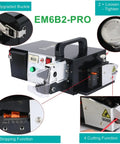 Heavy Duty Electric Terminal Crimping Machine With Built In Wire Stripper And Cutter Seven Badass Precision Dies For No Sweat Cabinet Wiring showing upgraded buckle and controls.