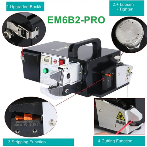 Heavy Duty Electric Terminal Crimping Machine With Built In Wire Stripper And Cutter Seven Badass Precision Dies For No Sweat Cabinet Wiring showing upgraded buckle and controls.