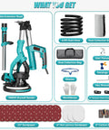 Components of Drywall Sander With Vacuum Dust Collection And Digital Display 1000W Popcorn Ceiling Removal Tool Electric Drywall Sander