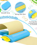 Wave Shaper Paper Crimper For Crafts AngleKai Craft Crimper Tool For 4.5 inch Cards with blue plastic body and smooth rotation.