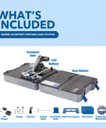 Portable Saw Station Kit With 12V Brushless Compact Circular Saw And Multi Purpose Cutting Case displayed with accessories