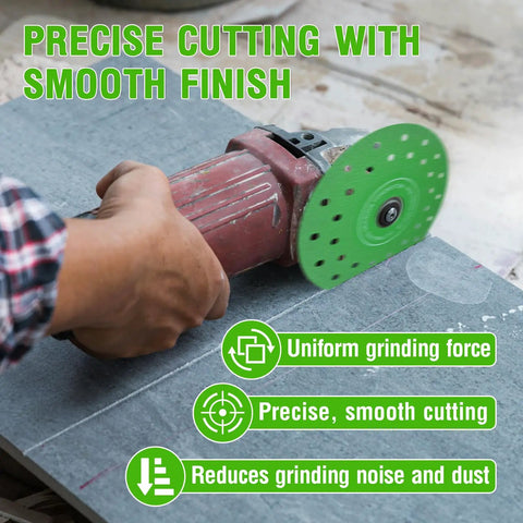 Four And A Half Inch Diamond Tile Cutter Blade For Angle Grinder Porcelain Ceramic Glass Marble And Wine Bottles Cutting Disc Seven Eighths Inch Arbor Ten Piece Set Beefy Performance With Porous Cooling To Reduce Heat Noise And Dust