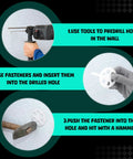 Top Shelf Professional Grade 250 Pack Heavy Duty Plastic Masonry Fasteners With Secure Washers Tough As Nails Concrete Anchors for Rigid Foam Board Insulation installation steps.