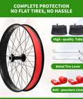 Beefy Fat Tire Upgrade Kit 26x4.0 4 In 1 Replacement Set with Puncture Resistant E Bike Tires, Inner Tubes, Rim Strips, Tire Levers