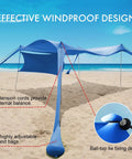 Beach Canopy Tent Shade With Sidewalls 10x10 Feet 6.6 Ft Tall Easy Up Pop Up Shelter With Side Panels UPF50 Sun Protection Windproof