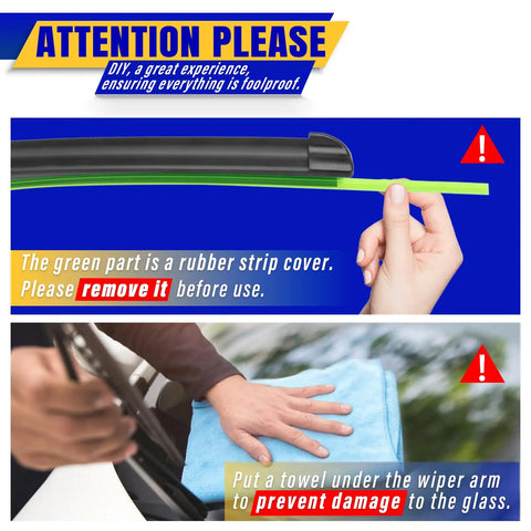 Instructions for installing Replacement Windshield Wiper Blades Set For 2018 2022 BMW X3 And 2019 2022 BMW X4